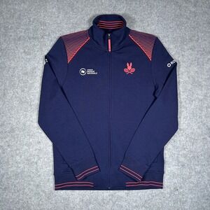 Psycho Bunny Track Jacket Mens XS Navy Blue Banque Nationale Tennis Rogers